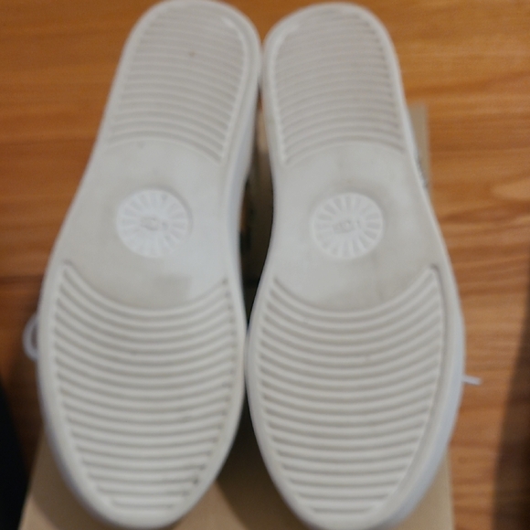 UGG Women's Sneakers in White with Leopard Accents - Picture 6 of 11